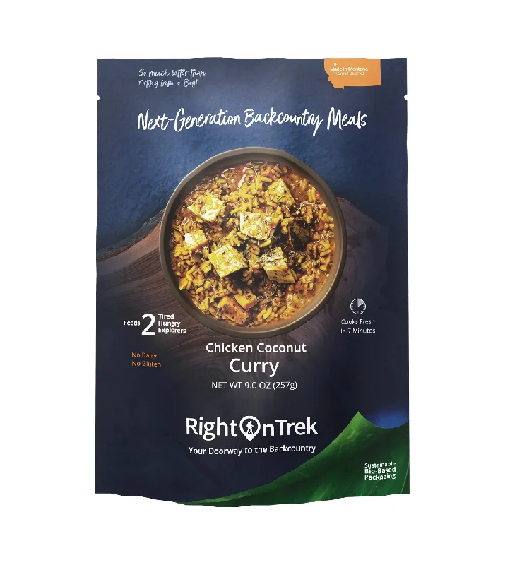 Camping hiking emergency shelters-CHICKEN COCONUT CURRY - 2 SERVINGS