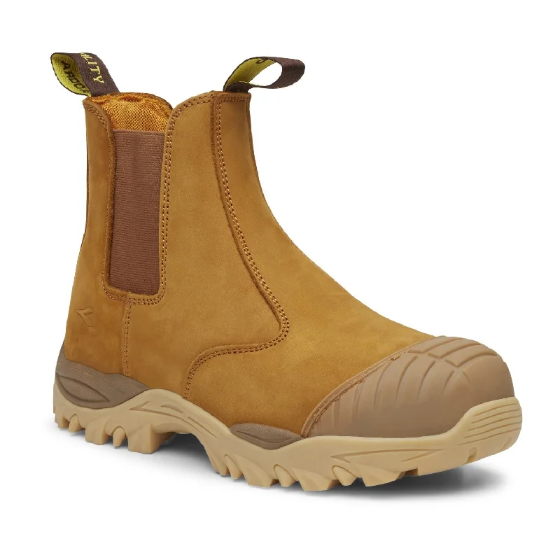 Camping hiking gear essentials-Diadora Craze Unisex Elastic Sided Safety Boot (Wheat) FU1501SL