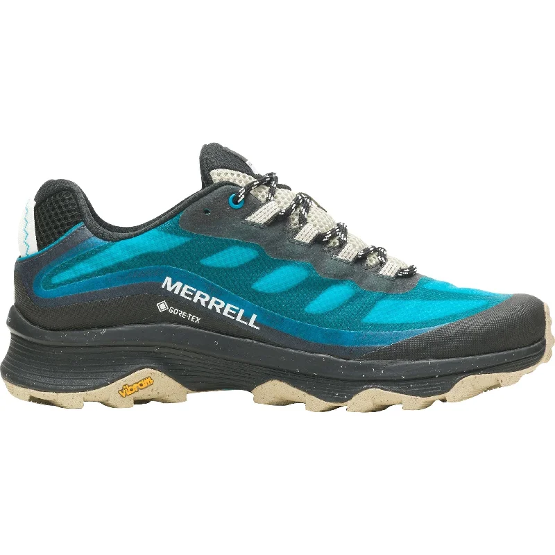 Camping hiking lung capacity-Merrell Moab Speed GORE-TEX Mens Walking Shoes - Blue