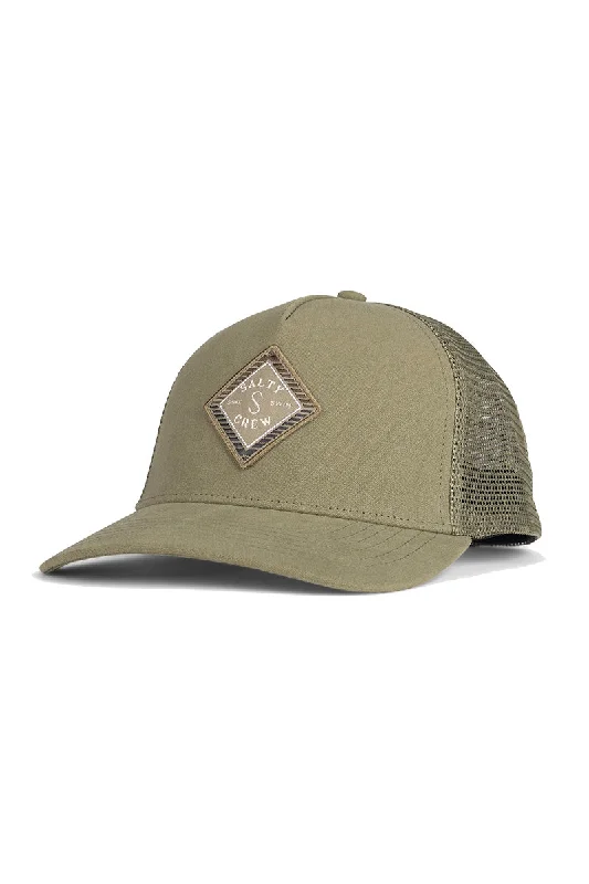 packable-bucket-hat-Salty Crew Faded Retro Trucker Hat - Olive