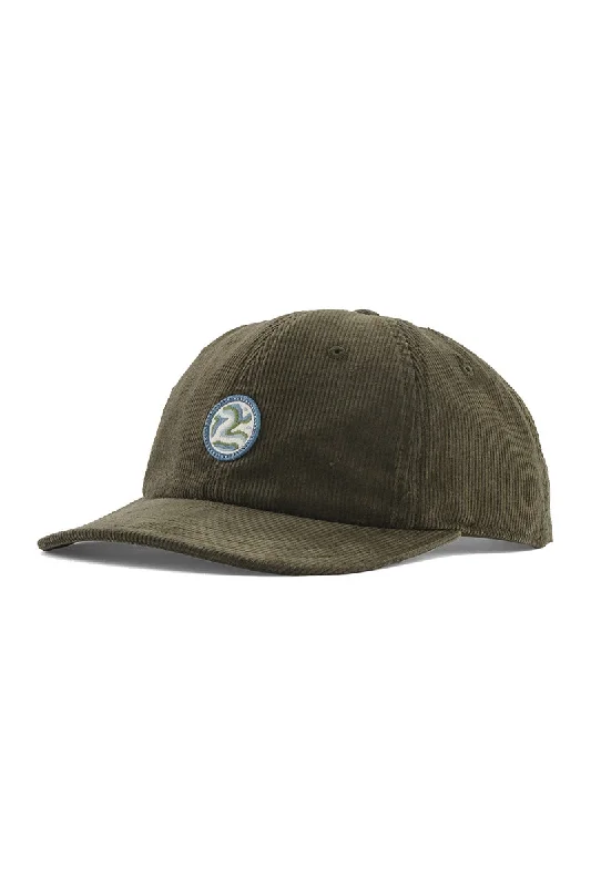 wide-brim-straw-hat-Patagonia Corduroy Cap - Earths Currents Patch: Pine Needle Green