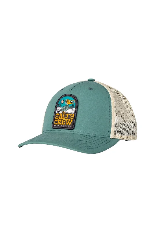 elegant-flat-hat-Salty Crew Seaside Retro Trucker Hat - Mallard