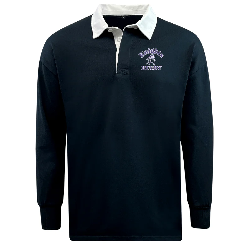 Camping hiking trail races-Ardrey Kell Rugby Classic Long Sleeve Solid Rugby Jersey