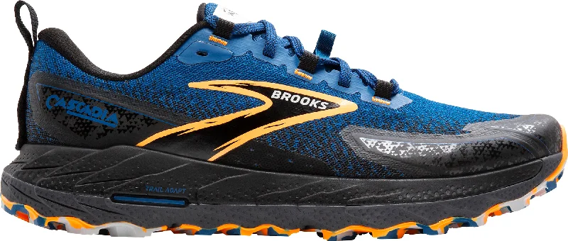 Camping hiking minimalist tips-Brooks Cascadia 18 Mens Trail Running Shoes - Blue