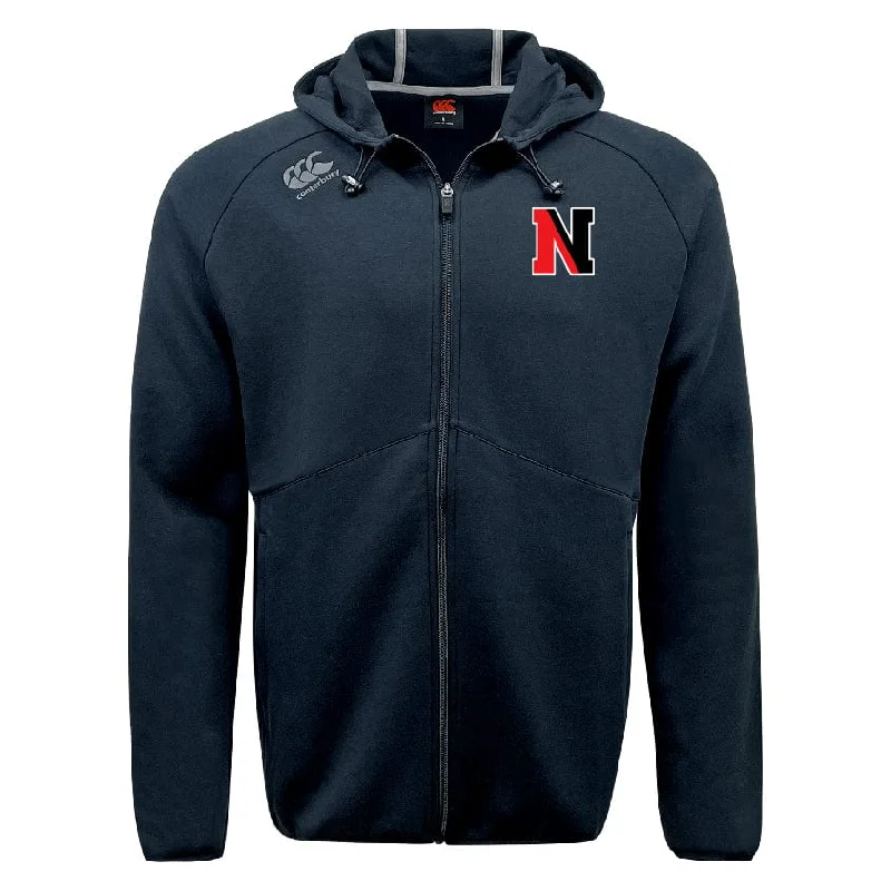 Camping hiking path choices-Northeastern University Rowing Tempo Vapodri Full-Zip Hoodie by Canterbury