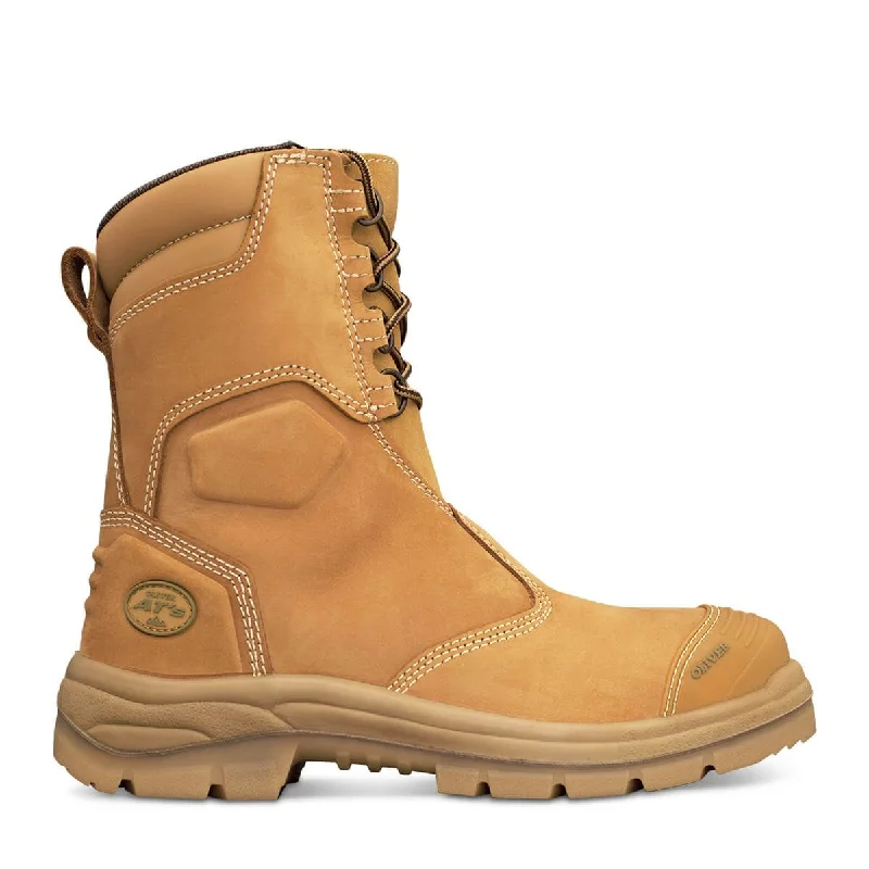 Camping hiking bridge safety-Oliver 55 Series Wheat Hi Leg Zip Sided Boot 55-385