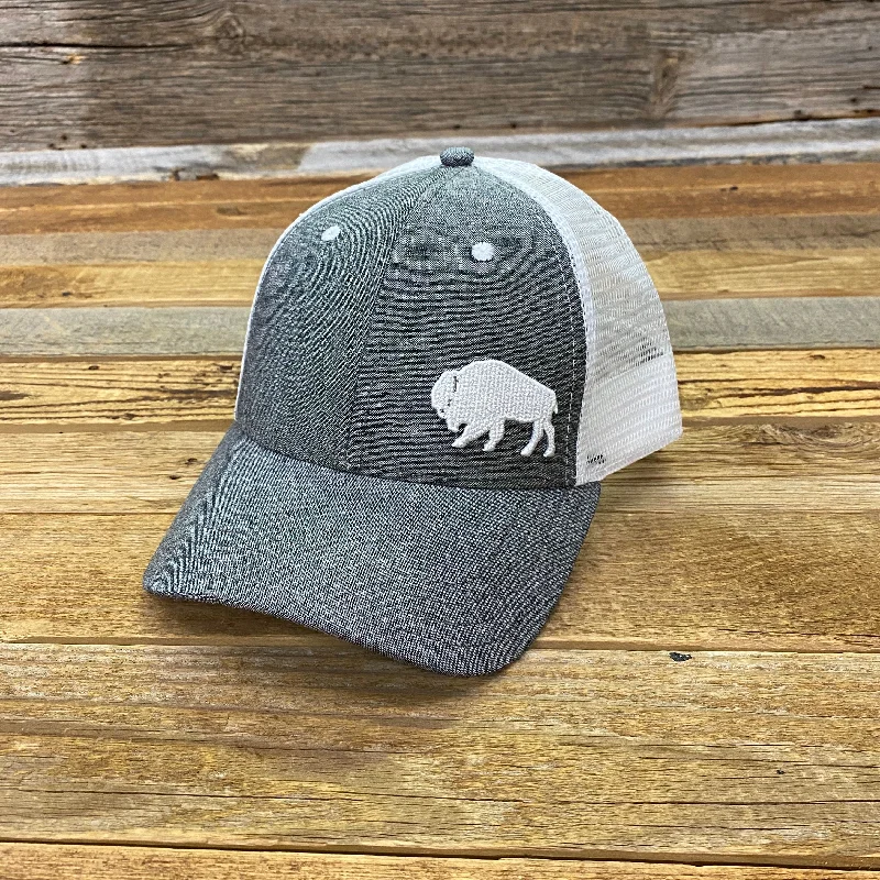 tactical-fishing-hat-Surf Wyoming® First Park Bison Trucker Oxford Textile - Medium Carbon Grey