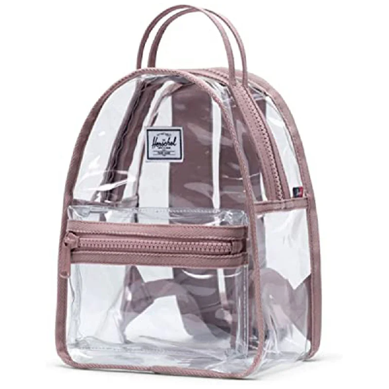 Camping hiking trail vlogs-Herschel Unisex Ash Rose/Clear Nova Mini One Size Backpack - 10501-03823