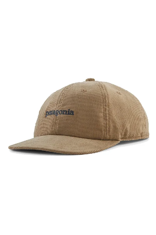 thermal-insulated-hat-Patagonia Corduroy Cap - Text Logo: Mojave Khaki