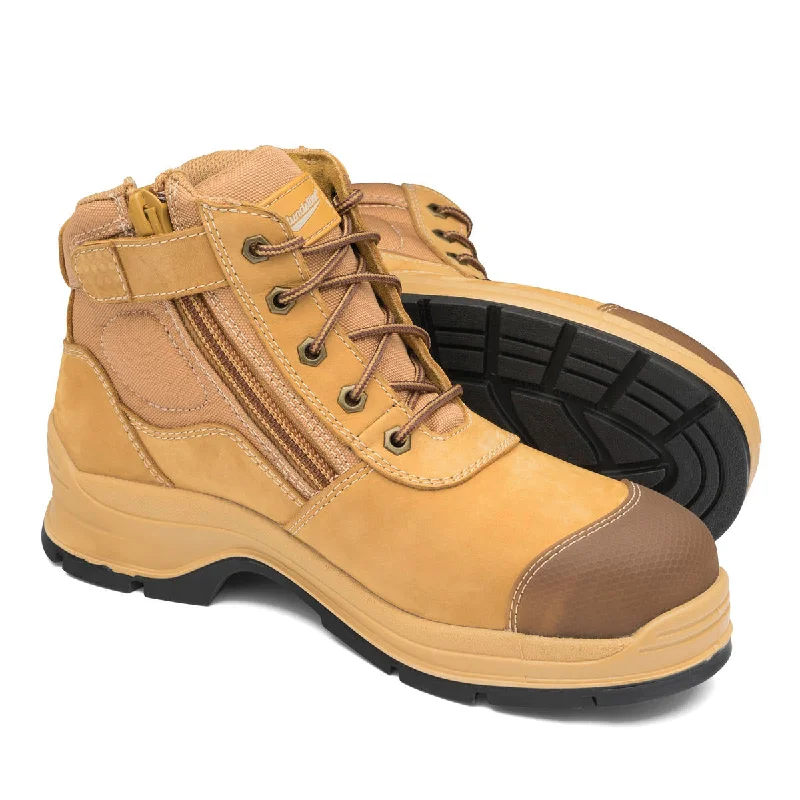 Camping hiking creative tips-Blundstone Unisex Zip Sided Series Safety Boot (Wheat) 318