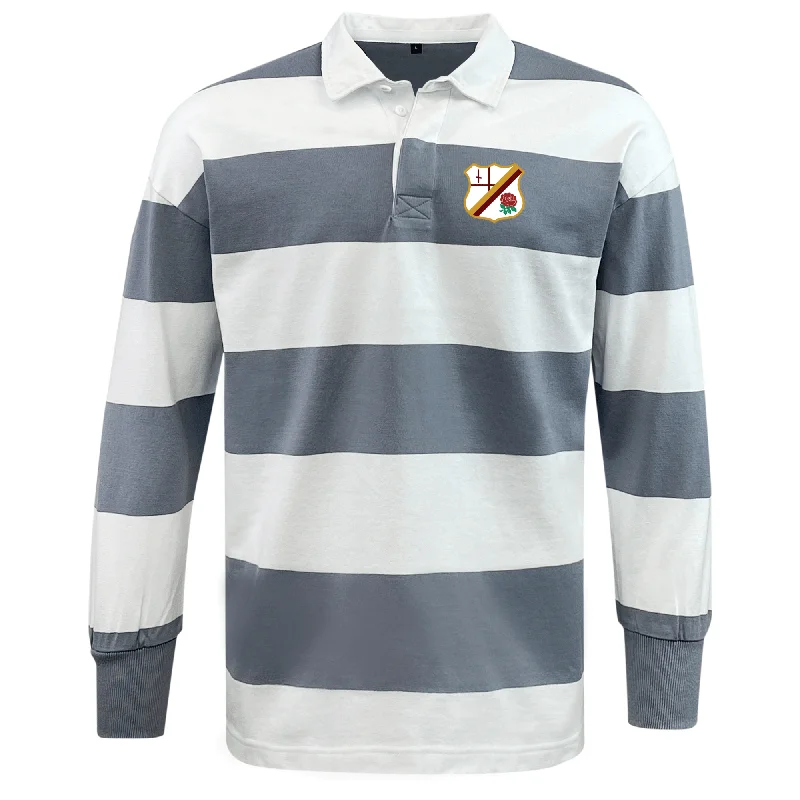 Camping hiking coastal trails-Williams College RFC Classic Long Sleeve Hooped Rugby Jersey