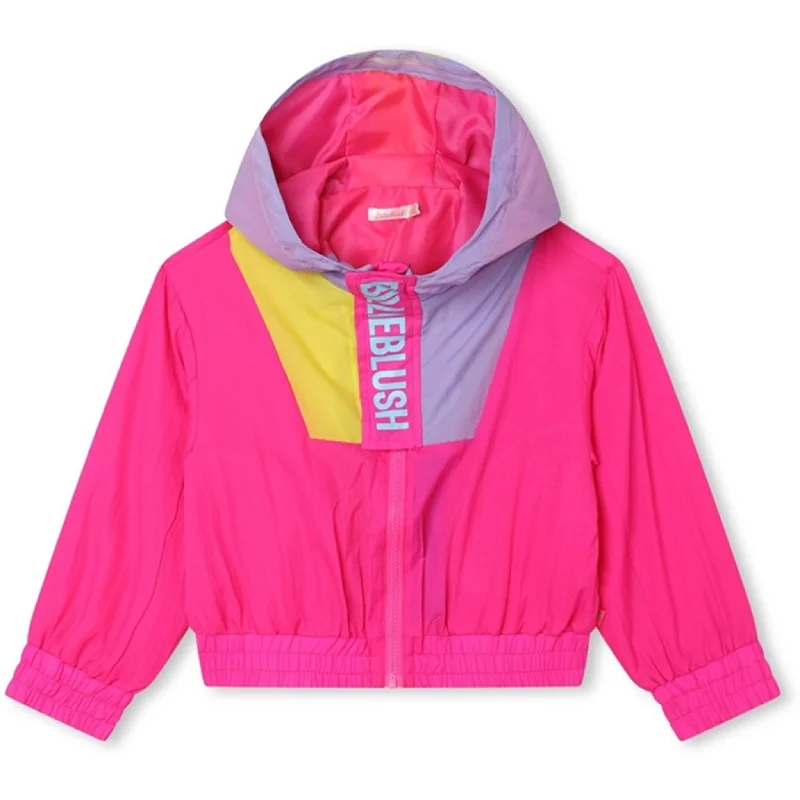 Camping hiking sunglasses-Billieblush Malabar Fluorescent Hooded Windbreaker