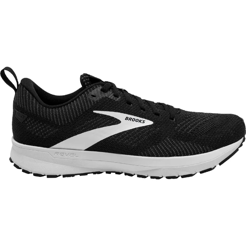 Camping hiking trail ice-Brooks Revel 5 Mens Running Shoes - Black