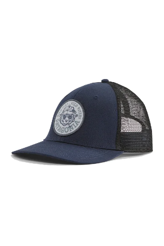 team-spirit-hat-Patagonia Take A Stand Trucker Hat - Wild Grizz: New Navy