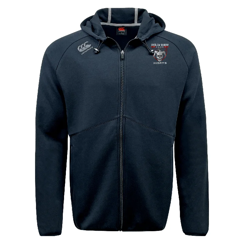 Camping hiking budget meals-Onslow Rugby Misfits Tempo Vapodri Full-Zip Hoodie by Canterbury