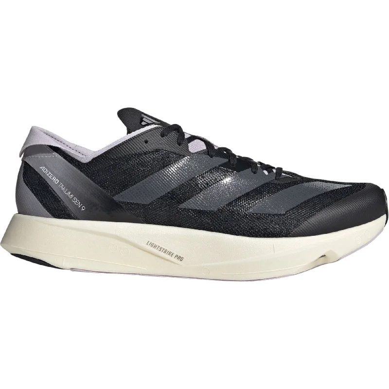 Camping hiking injury prevention-adidas Adizero Takumi Sen 9 Mens Running Shoes - Black