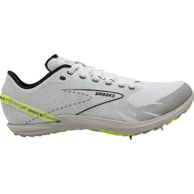 Camping hiking rocky terrain-Brooks Draft XC Cross Country Spikes - White