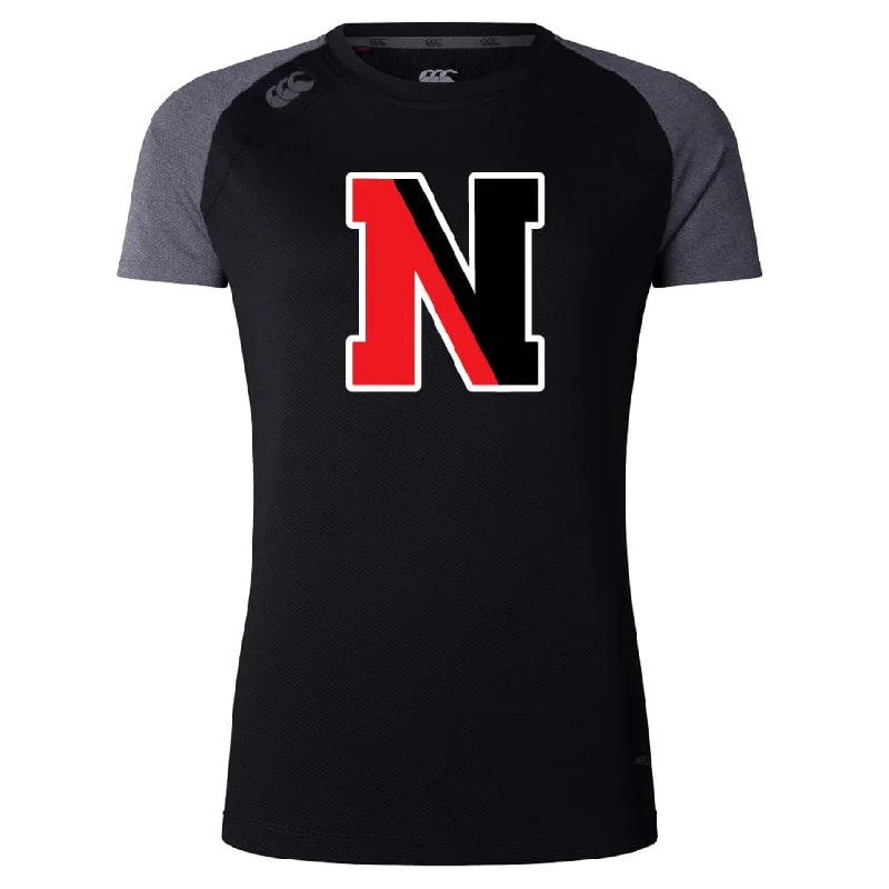 Camping hiking guidebooks-Northeastern University Rowing Elite Training Tee by Canterbury