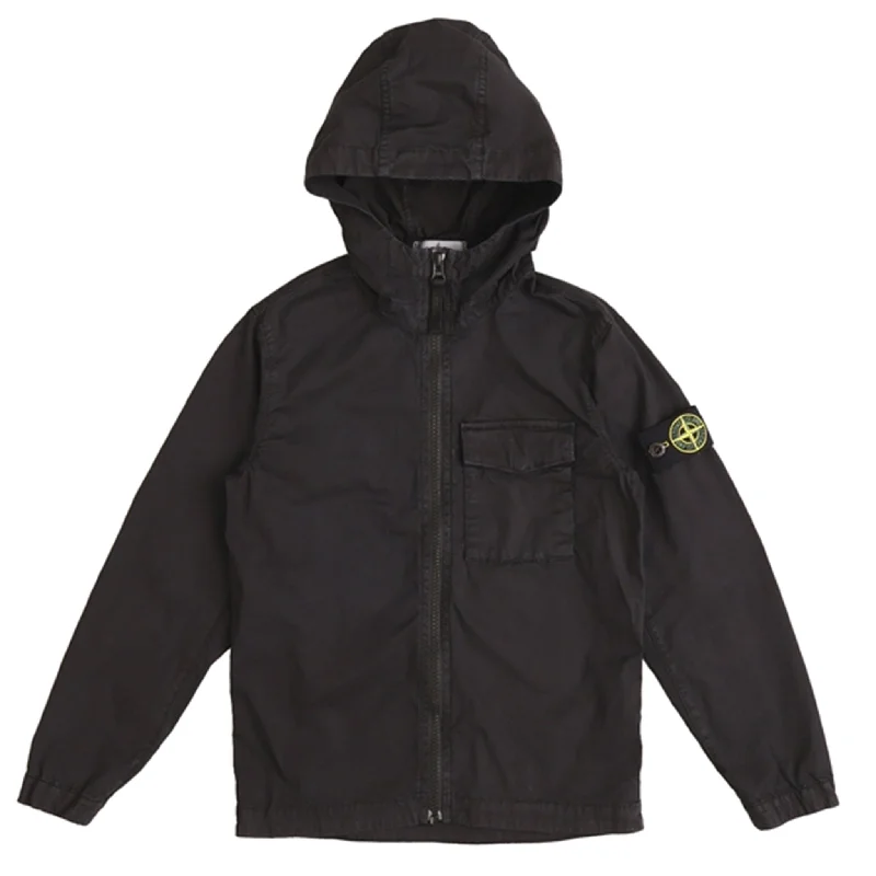 Camping hiking lung capacity-Stone Island Junior Overshirt Black