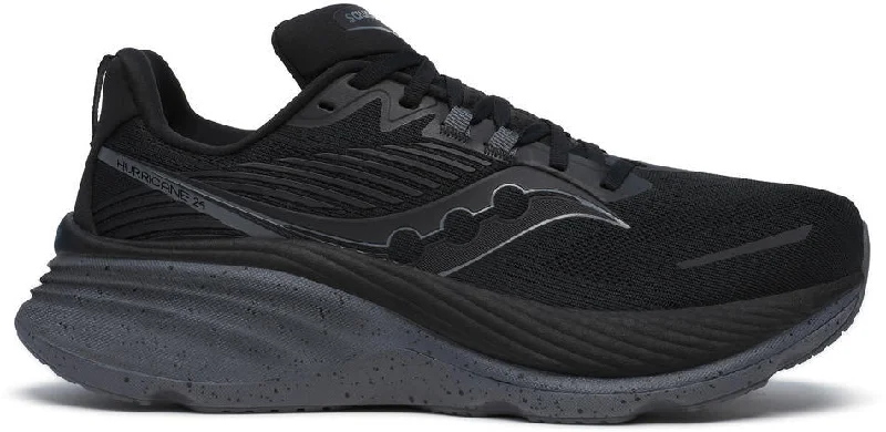 Camping hiking trail cycling-Saucony Hurricane 24 Mens Running Shoes - Black