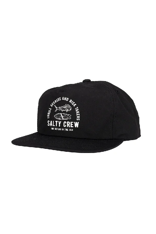 breathable-mesh-hat-Salty Crew Lateral Line 5 Panel Hat - Black