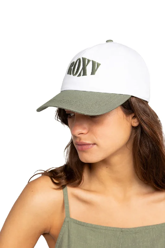 beanie-warm-hat-Roxy Something Magic Baseball Hat - Agave Green