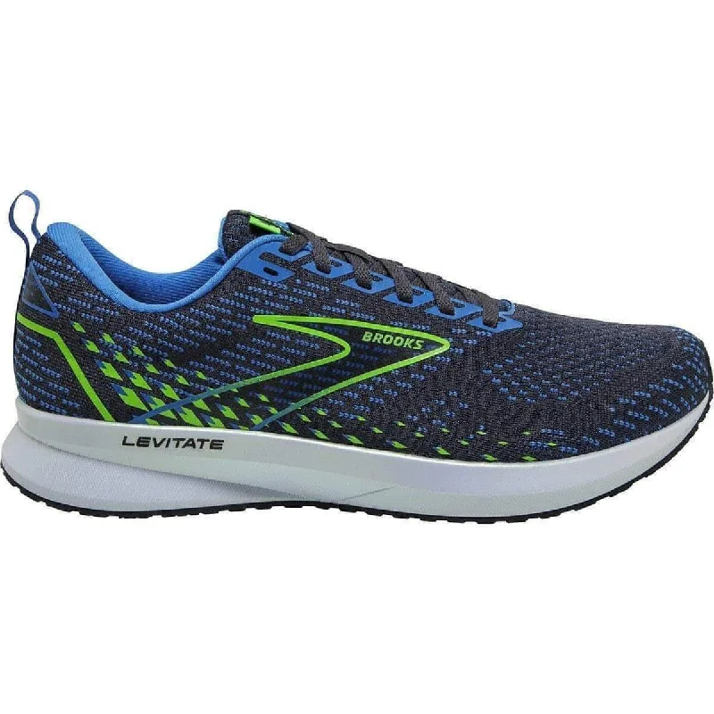 Camping hiking wood gathering-Brooks Levitate 5 Mens Running Shoes - Blue