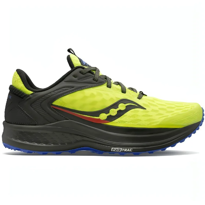 Camping hiking cotton risks-Saucony Canyon TR2 Mens Trail Running Shoes - Yellow