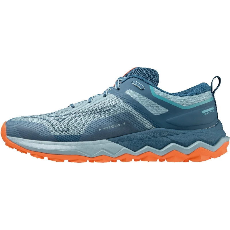 Camping hiking trail medics-Mizuno Wave Ibuki 4 Mens Trail Running Shoes - Blue