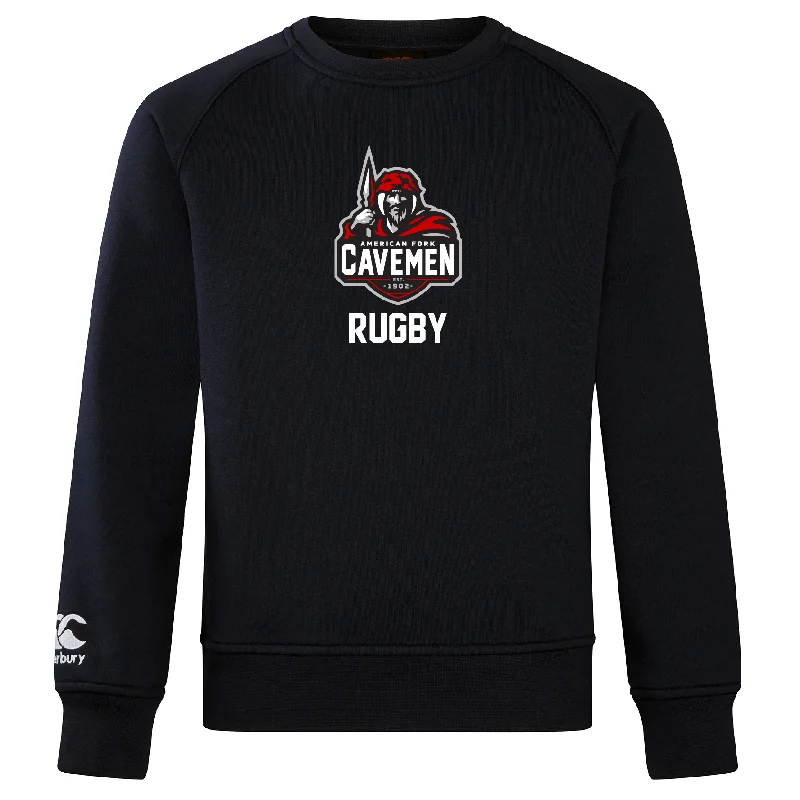 Camping hiking pain management-American Fork Cavemen Club Crew Sweatshirt by Canterbury