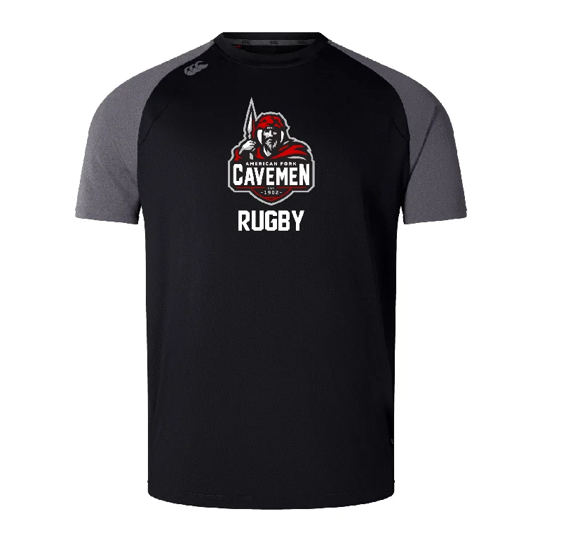 Camping hiking layering tips-American Fork Cavemen Elite Training Tee by Canterbury