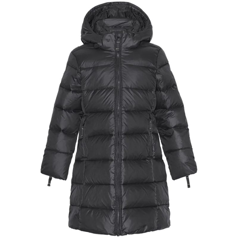 Camping hiking climbing gear-Ver de Terre Featherlight Girls A Down Coat Black