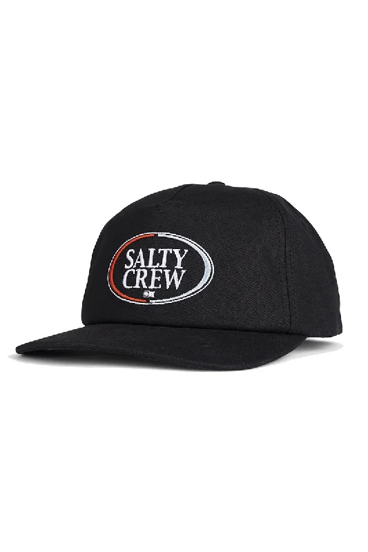 summer-floppy-hat-Salty Crew A-Frame 5 Panel Hat - Black