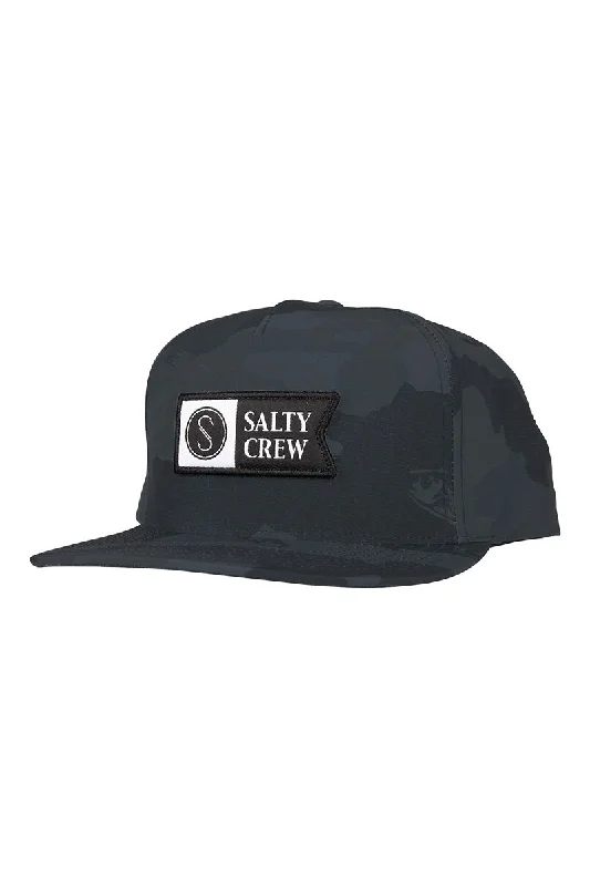 bright-beanie-hat-Salty Crew Alpha Tech 5-Panel Cap - Black / Camo