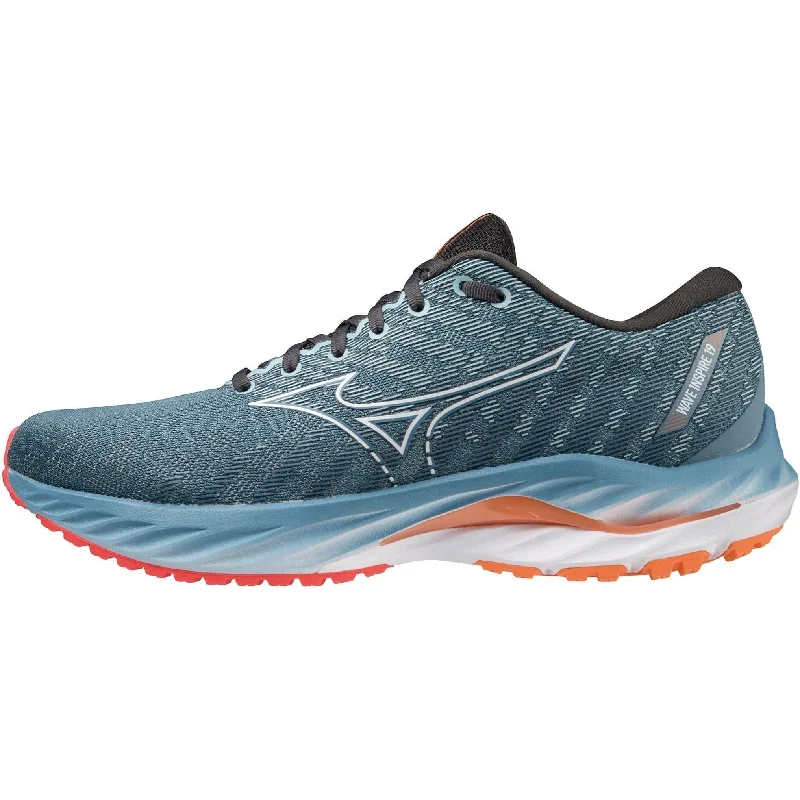 Camping hiking winter gear-Mizuno Wave Inspire 19 Mens Running Shoes - Blue