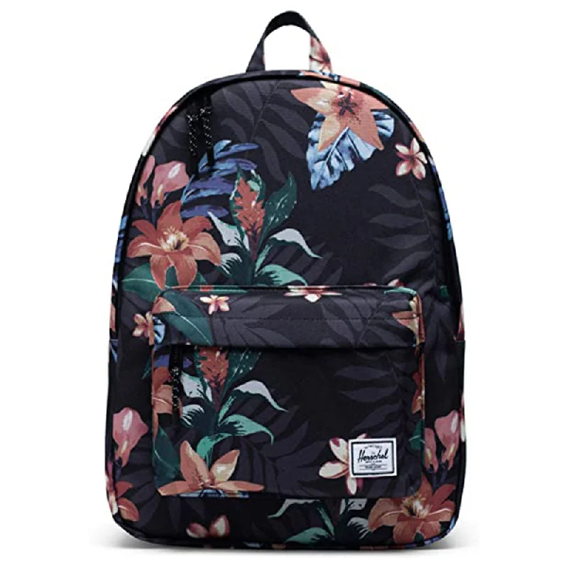 Camping hiking meal prep-Herschel Unisex Summer Floral Black 24.0L Classic Backpack - 10500-03566-OS