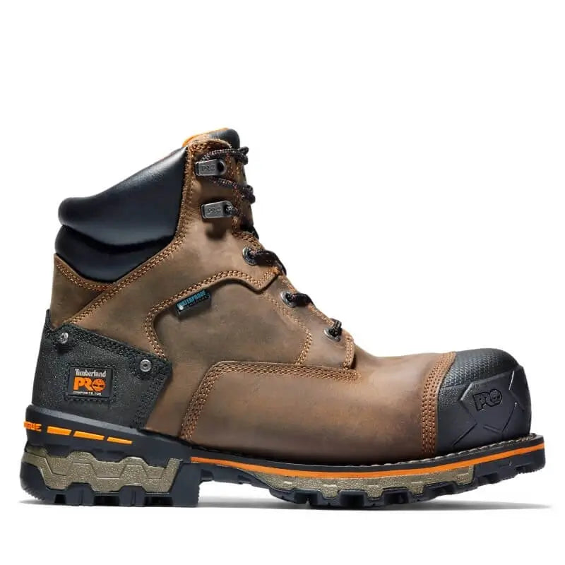 Camping hiking muddy trails-TB092615214 - Timberland Pro Men's Boondock  6-inch Composite Toe Waterproof Work Boot