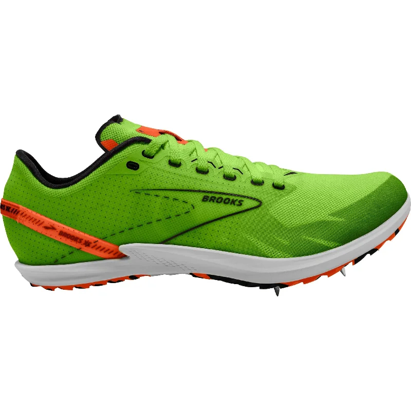 Camping hiking tick prevention-Brooks Draft XC Cross Country Spikes - Green