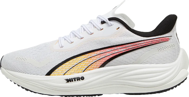 Camping hiking energy bars-Puma Velocity Nitro 3 Mens Running Shoes - White