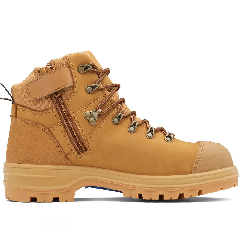 Camping hiking trail fun-Blundstone Unisex Zip Up Series Safety Boot (Wheat) 243