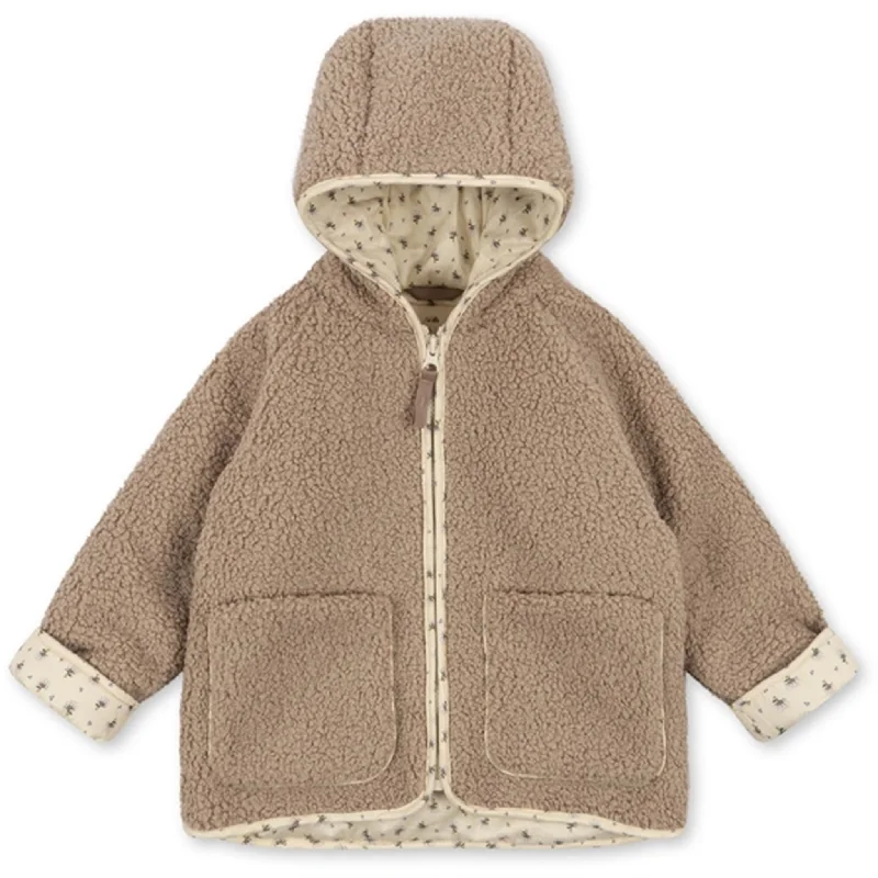 Camping hiking trail challenges-Konges Sløjd Oxford Tan Grizz Teddy Jacket