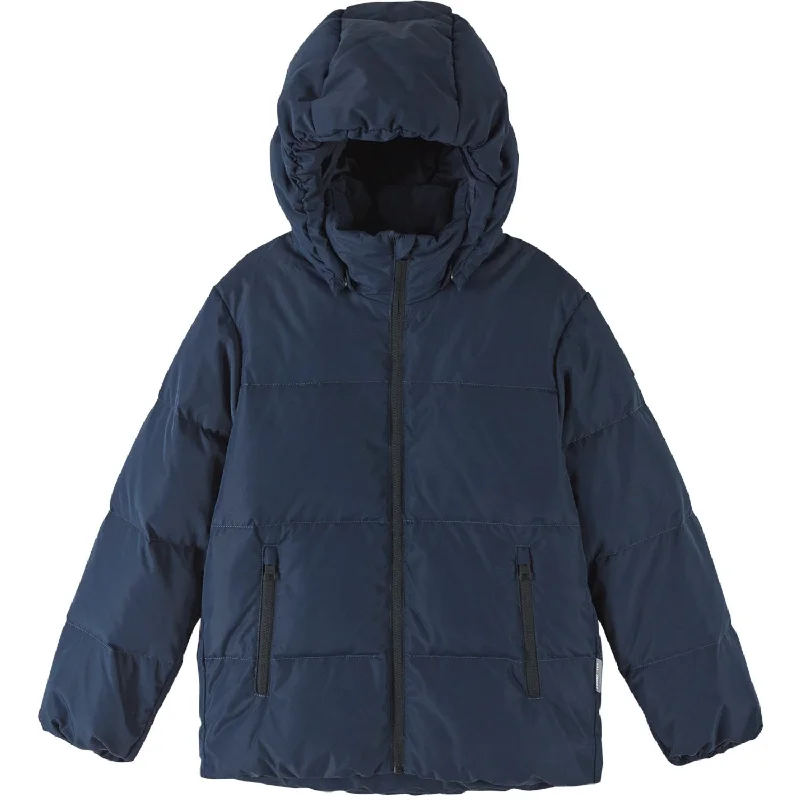 Camping hiking lightning tips-Reima Navy Down Jacket Paimio