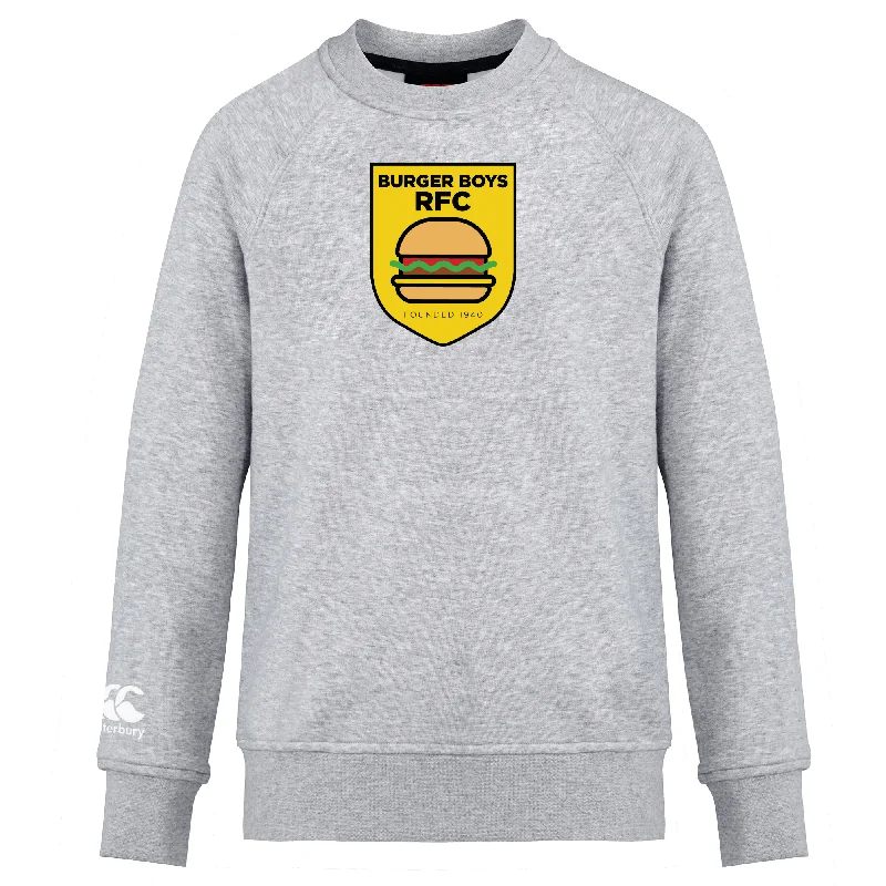 Camping hiking path choices-Burger Boys RFC Club Crew Sweatshirt by Canterbury