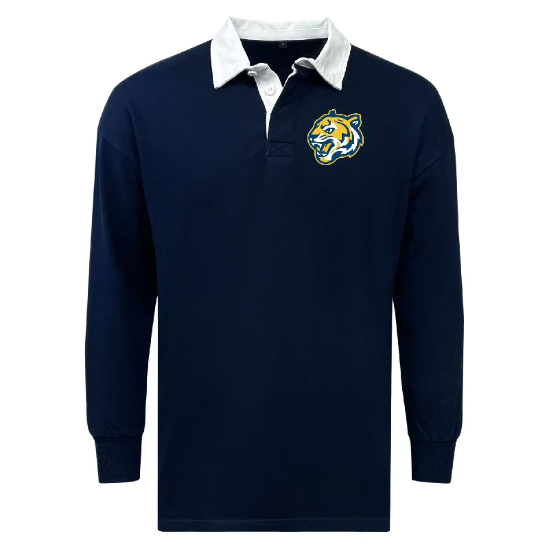 Camping hiking budget tents-Noble Street College Prep Classic Long Sleeve Solid Rugby Jersey