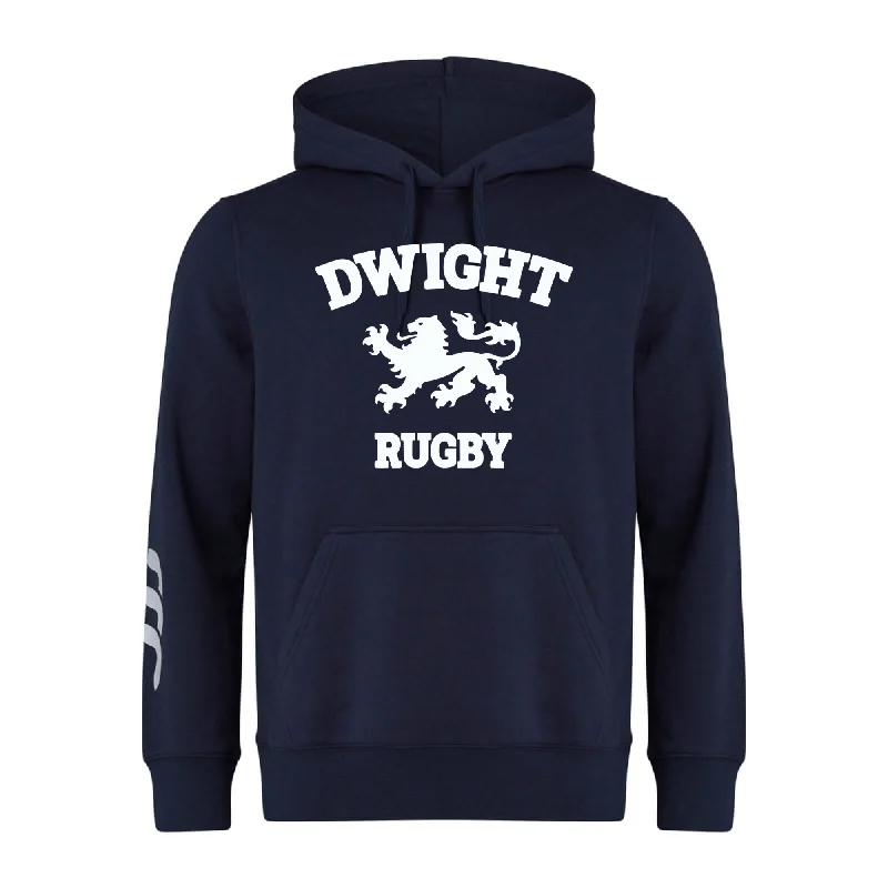 Camping hiking endurance training-Dwight Rugby White Logo Club Hoodie by Canterbury