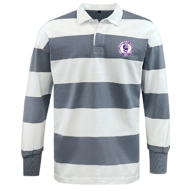 Camping hiking muscle gain-Sunday Morning RFC Classic Long Sleeve Hooped Rugby Jersey