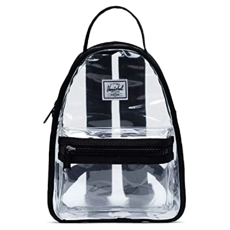 Camping hiking trail mileage-Herschel Unisex Black/Clear Nova Mini One Size Backpack - 10501-03822