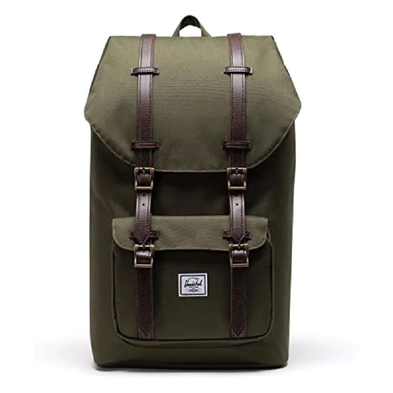 Camping hiking trail stamina-Herschel Unisex Ivy Green/Chicory Classic 25L Little America Laptop Backpack - 10014-04488-OS