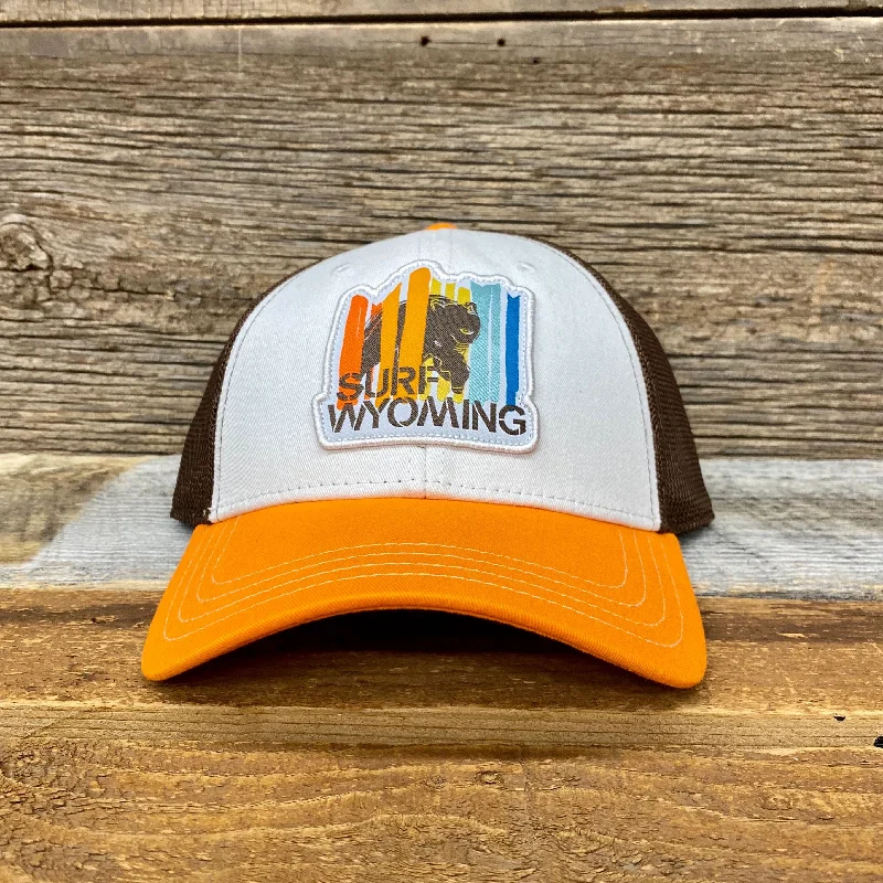 rugged-cowboy-hat-Surf Wyoming® Bear Peak Trucker Hat - Orange Multi