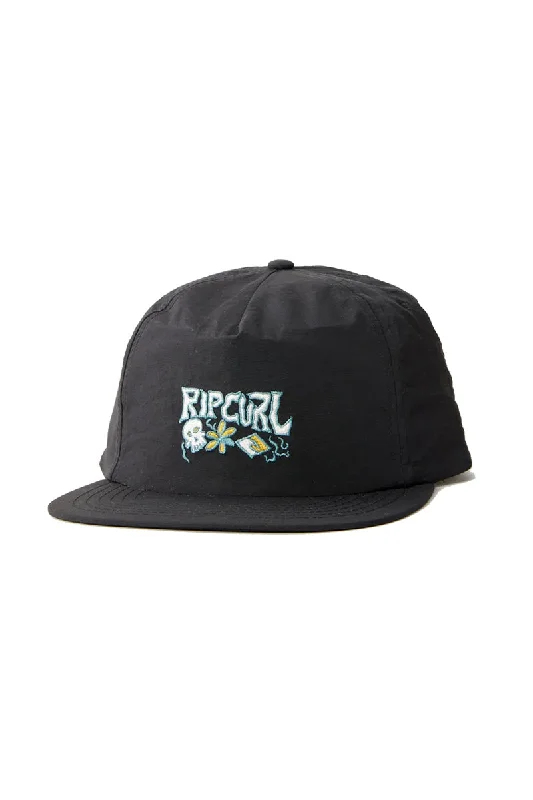 pilot-aviator-hat-Rip Curl Dead Sled Snapback Cap - Washed Black